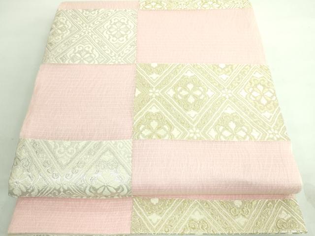 平和屋着物■極上　夏物　六通柄袋帯　正倉院市松文様　金銀糸　逸品　DZAA7235kh5