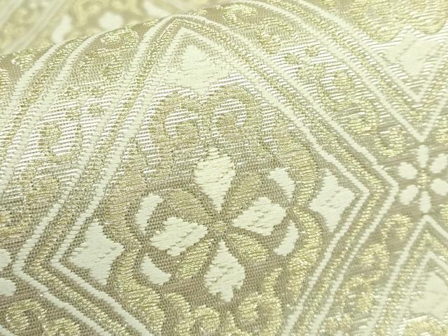 平和屋着物□極上 夏物 六通柄袋帯 正倉院市松文様 金