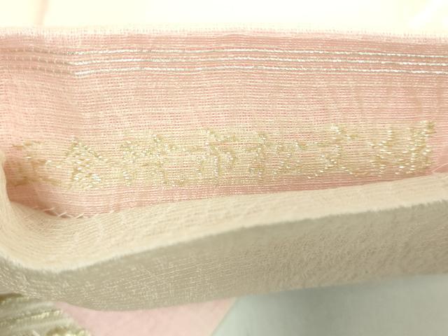 平和屋着物□極上 夏物 六通柄袋帯 正倉院市松文様 金