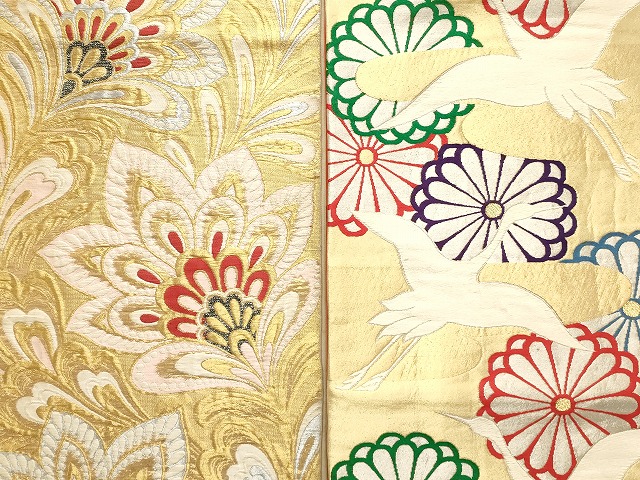 平和屋本店□袋帯 西陣 まとめて100点 向かい鶴 蝶 辻が花 更紗 花