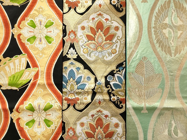 平和屋着物■袋帯 西陣 まとめて100点 鳳凰 向かい鶴 孔雀 人物 蝶 更紗 花柄 宝相華 金銀糸 など 未使用品あり 全て正絹 se3392