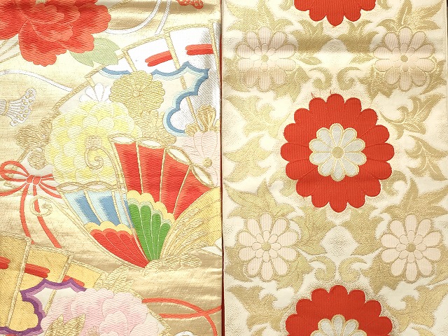 平和屋本店□袋帯 西陣 まとめて100点 向かい鶴 蝶 辻が花 更紗 花