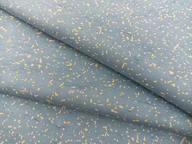 平和屋着物●極上　石川県指定無形文化財　夏牛首紬　白山工房　手織り　霞文　たたき染め　正絹　逸品　BAAU0162gt