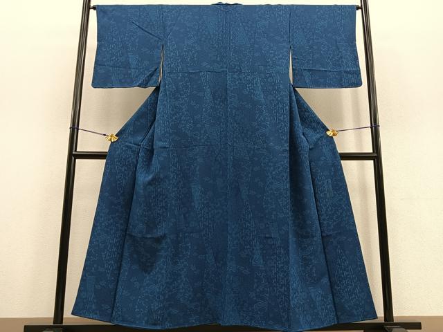 平和屋着物○上質な小紋 紬地 総刺繍 立雛 玩具文 正絹