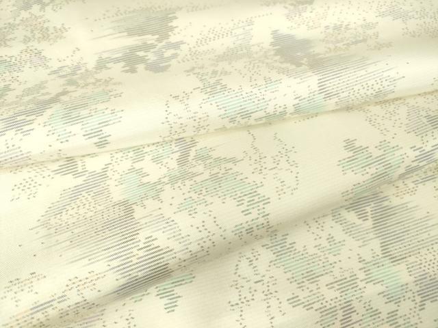 平和屋着物▽本場大島紬　白大島　単衣　霞樹林文　ゑり善扱い　正絹　逸品　未使用　DAAT9633az