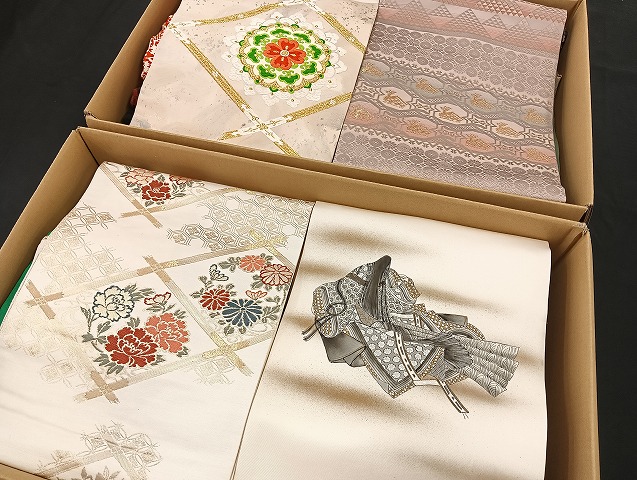 正絹 六通柄 名古屋帯(未仕立て) 仕立て上がり正絹名古屋帯・未使用品・ 名古屋帯　正絹未使用品