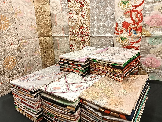 平和屋着物■袋帯 西陣 まとめて100点 鳳凰 鶴 鴛鴦 孔雀羽 風景 花柄 七宝 正倉院 金銀糸 着用可能多数 未使用品あり 全て正絹 mmm850