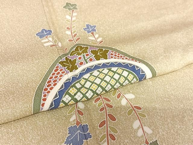 平和屋着物○染織工芸作家 京手描友禅 田村信之 訪問着 草花