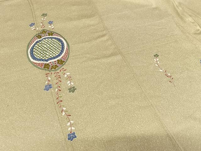 平和屋着物○染織工芸作家 京手描友禅 田村信之 訪問着 草花