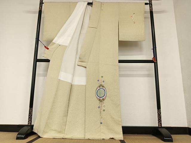 平和屋着物○染織工芸作家 京手描友禅 田村信之 訪問着 草花