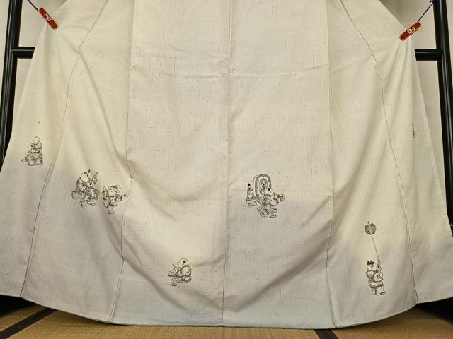 平和屋着物●本場大島紬　縞　正絹　逸品　AAAW4068np 平和屋着物○本場縞大島紬 黒地 銀糸 正絹 逸品 AAAU4349np