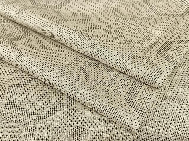 平和屋着物●お召　亀甲文様　正絹　逸品　AAAX0693zg