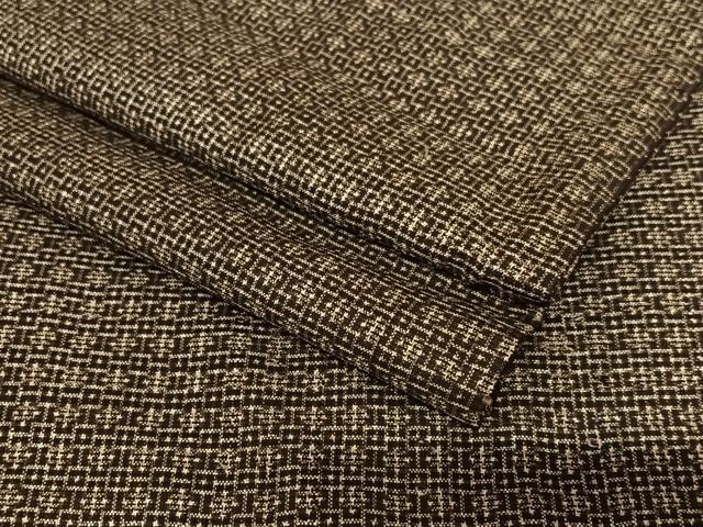 平和屋着物●男性　男柄の最高峰　西郷柄　西郷絣　本場大島紬　格子　正絹　逸品　AAAX0710zg