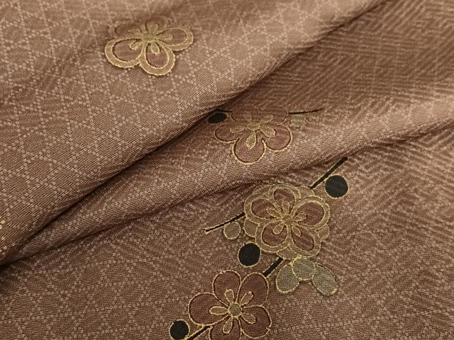 平和屋着物○上質な小紋 舞花文 金彩 正絹 逸品 AAAX0708zg