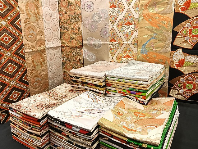 平和屋着物■袋帯 西陣 まとめて100点 鳳凰 鶴 孔雀 向い蝶 更紗 花柄 楽器 正倉院 佐賀錦 金銀糸 など 未使用品あり 全て正絹 mmm853
