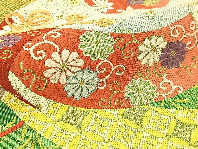 平和屋着物○西陣最高峰・北尾織物匠 六通柄袋帯 唐織 能