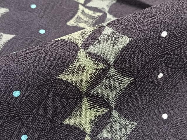 平和屋着物▽羽織 単衣 七宝文 正絹 逸品 CAAV5645id