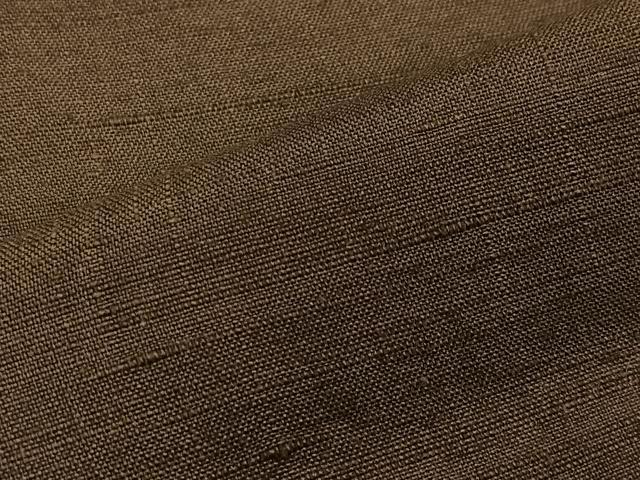 平和屋着物▽男性 単衣 長羽織 紬地 黒茶色 キングサイズ 正絹