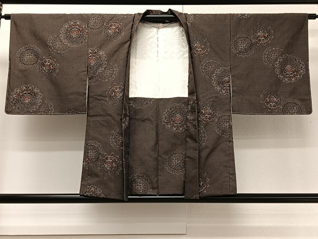 平和屋着物＃羽織　紬地　正倉院花文　正絹　逸品　未使用　CAAV5675id