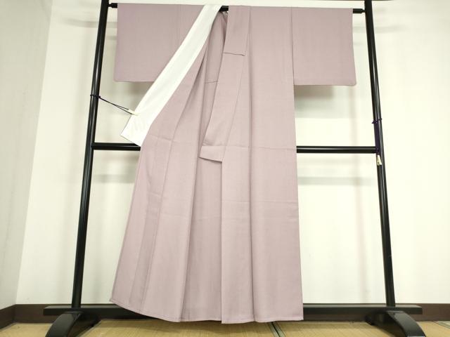 平和屋着物●上質な色無地　淡藤色　正絹　逸品　未使用　CABA6350yc 平和屋着物▽上質な色無地 単衣 紋意匠 淡藤色 正絹