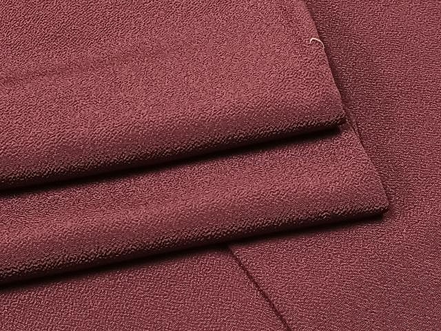 平和屋着物▽色無地　単衣　暗紅色　さんび謹製　三越扱い　洗える着物　CAAU3783xi