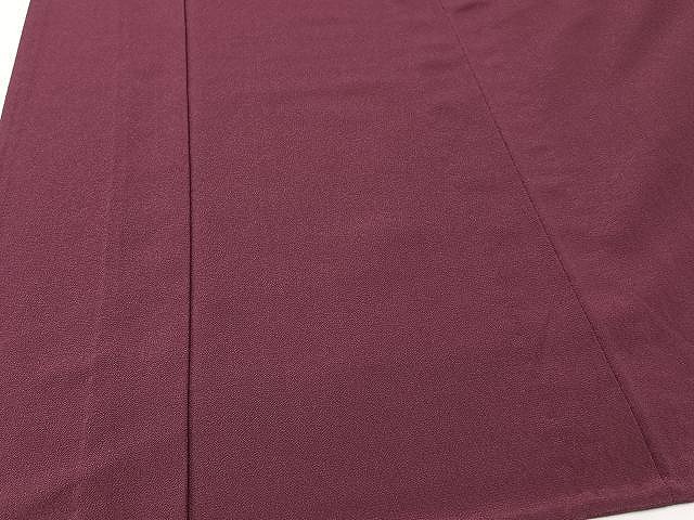 平和屋着物▽色無地 単衣 暗紅色 さんび謹製 三越扱い 洗える