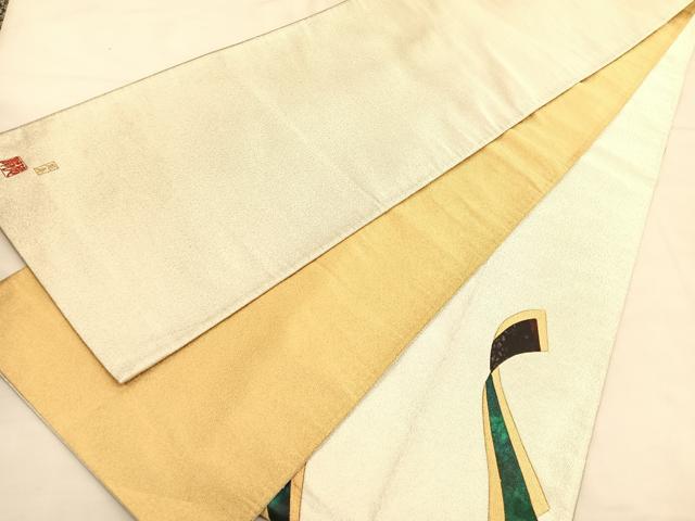 平和屋1■極上 国際的伝統工芸作家 十二代 藤林徳扇 苑寿 小紋 寿光織 プラチナ糸使用 共箱・証明書・反端付き 逸品 未使用 CZAA0664s4 平和屋1□極上 国際的伝統工芸作家 十二代・藤林徳扇