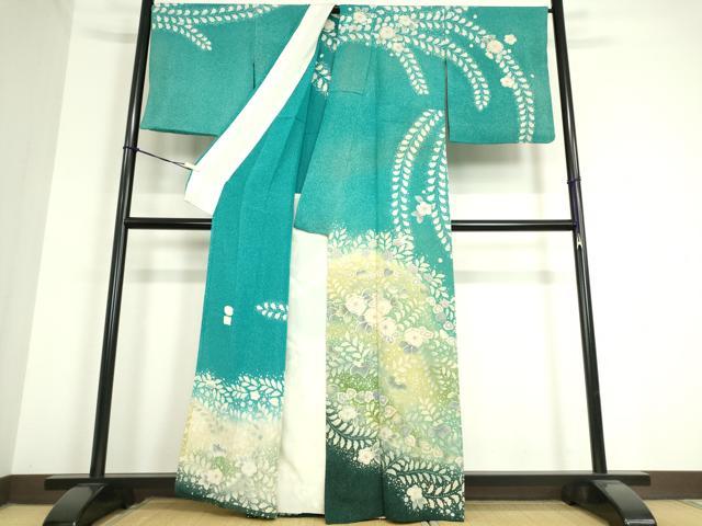 平和屋着物▽訪問着　単衣　作家物　辻が花　暈し染め　正絹　逸品　DAAT9881az_1
