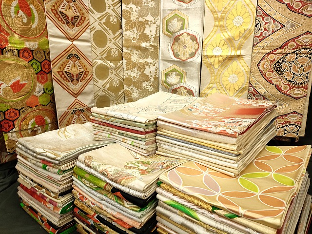 平和屋本店■袋帯 西陣 まとめて100点 鶴 鴛鴦 人物 向かい蝶 風景 辻が花 花柄 七宝 宝相華 楽器 金銀糸 など 未使用品有 全て正絹 se3431