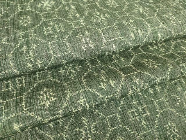 平和屋着物▽上質な紬　単衣　蜀江花文　正絹　逸品　DAAV5028az