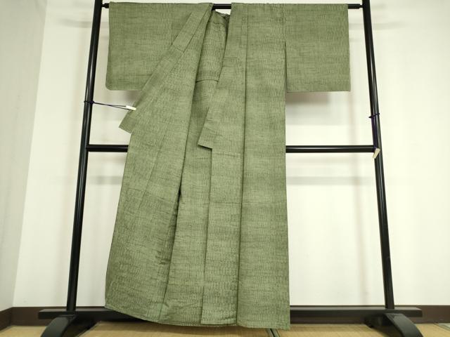 平和屋着物▽上質な紬　単衣　網目文　正絹　逸品　DAAV5049az 平和屋着物▽上質な紬 単衣 網目文 正絹 逸品 DAAV5049az 【公式通販】