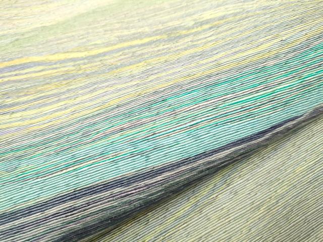 平和屋着物○九寸開き古屋帯 作家物 霞文 正絹 逸品 CAAV7144hy