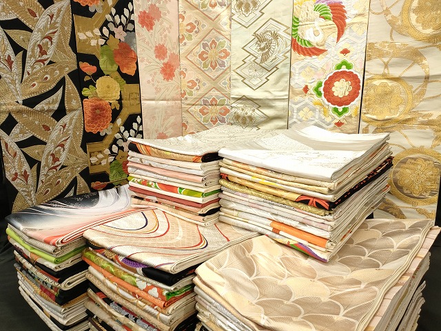 平和屋本店■袋帯 西陣 まとめて100点 鳳凰 鶴 鴛鴦 更紗 花柄 宝相華 金銀糸 など 着用可能多数 未使用品あり 全て正絹 se3462