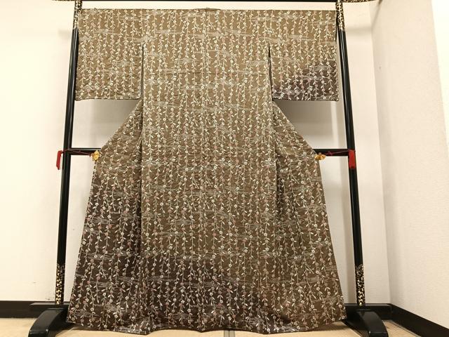 平和屋着物●訪問着　草花間道　暈し染め　正絹　逸品　AAAY7956ph