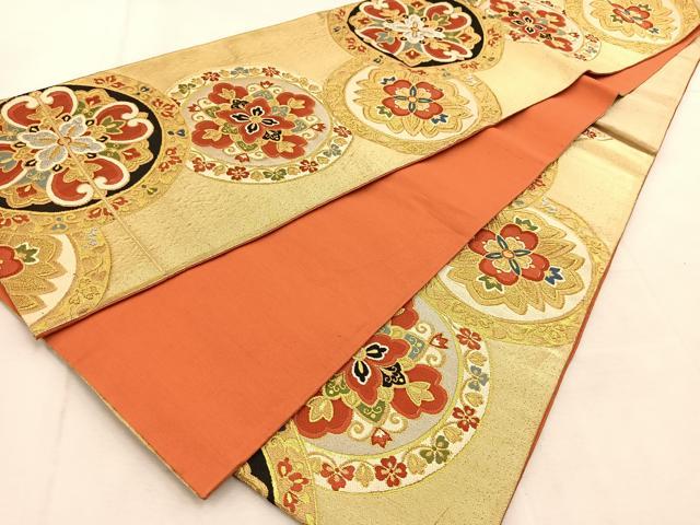 平和屋着物□六通柄袋帯 唐織 正倉院更紗花唐草文