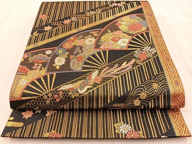 螺鈿細工 細密織 袋帯 鳳凰 鳥 正絹 六通 螺鈿細工 細密織 袋帯 鳳凰 鳥 正絹 六通