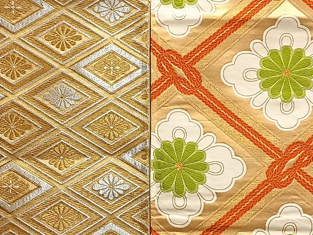 平和屋着物 上 西陣 とみや織物謹製 とみや帯 両面 六通柄袋帯 紹巴綴