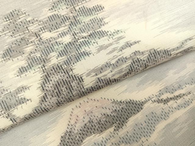 平和屋着物○近代日本画の巨匠 横山大観 じゅらく謹製 太鼓柄袋帯