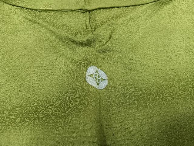 平和屋着物○上質な色無地 草花地紋 さが美扱い 正絹 逸品 AAAY8660ph