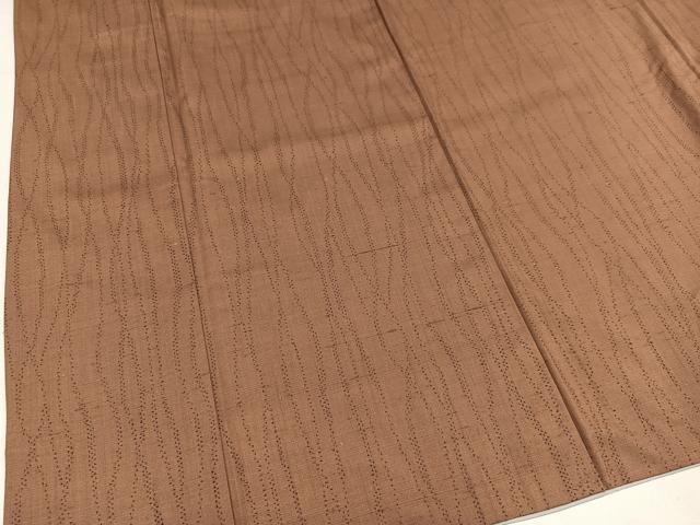 平和屋着物○上質な紬 よろけ縞 正絹 逸品 AAAZ0522ph