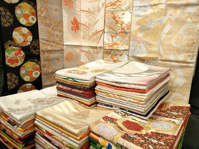 平和屋本店■袋帯 西陣 まとめて100点 向かい鳳凰 鶴 蝶 乱菊 花柄 宝相華 楽器 金銀糸 など 着用可能多数 未使用品あり 全て正絹 se3510