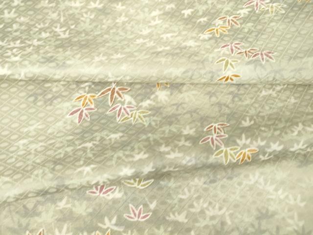 平和屋着物▽小紋　単衣　笹文　洗える着物　DAAV5212az