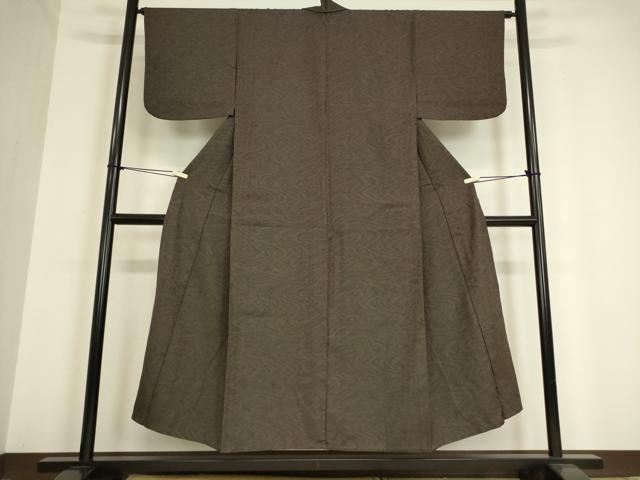 平和屋着物▽男性　お召　単衣　流水文　正絹　逸品　DAAV5228az 平和屋着物▽男性 お召 単衣 流水文 正絹 逸品 DAAV5228az