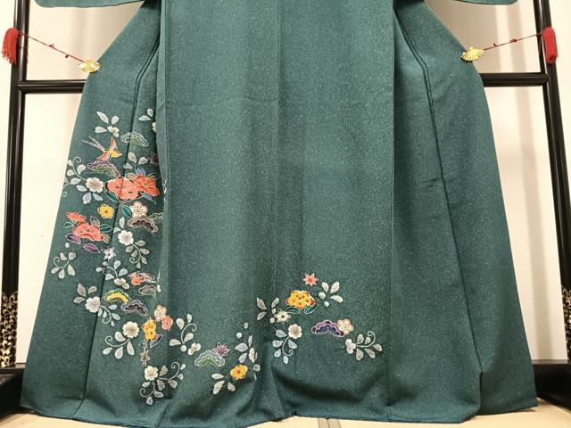 平和屋着物○訪問着 絞り 型染め 花鳥文 金彩 正絹 逸品 AAAZ1801ph