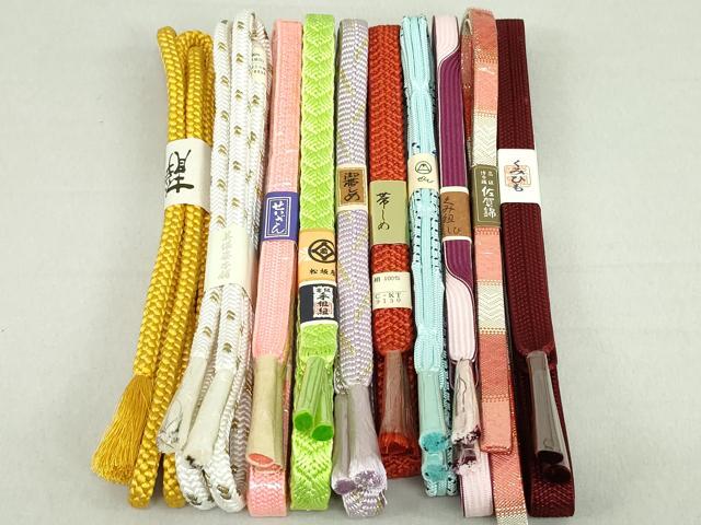 平和屋着物○和装小物 帯締め10本 笹浪組 佐賀錦 手組紐