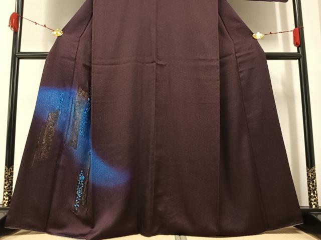 平和屋着物●訪問着　中国三大刺繍　スワトウ刺繍　汕頭刺繍　草花文　暈し染め　正絹　逸品　AAAZ1941ph 平和屋着物○訪問着 中国三大刺繍 スワトウ刺繍 汕頭刺繍 草花文