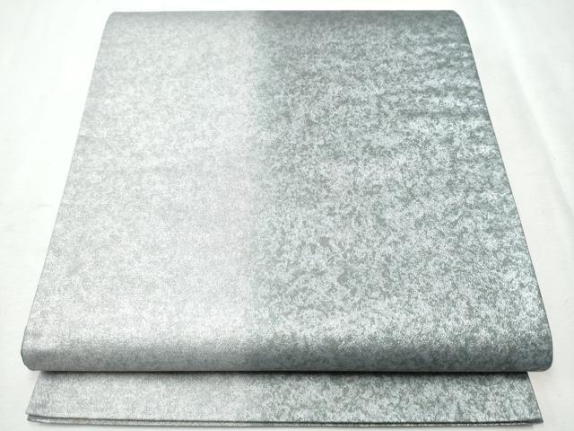 平和屋着物●全通柄袋帯　霞文　銀彩　引箔　正絹　逸品　CAAW4564hy