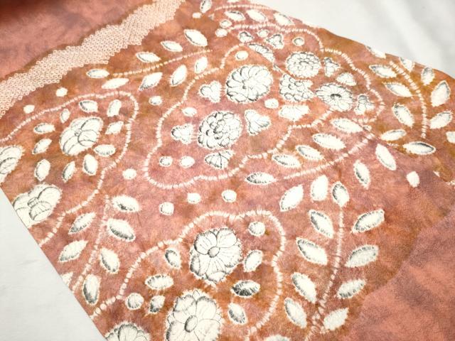 平和屋着物●九寸名古屋帯　辻が花　絞り　正絹　逸品　CAAW4579hy 平和屋着物○九寸名古屋帯 辻が花 絞り 正絹 逸品 CAAW4579hy