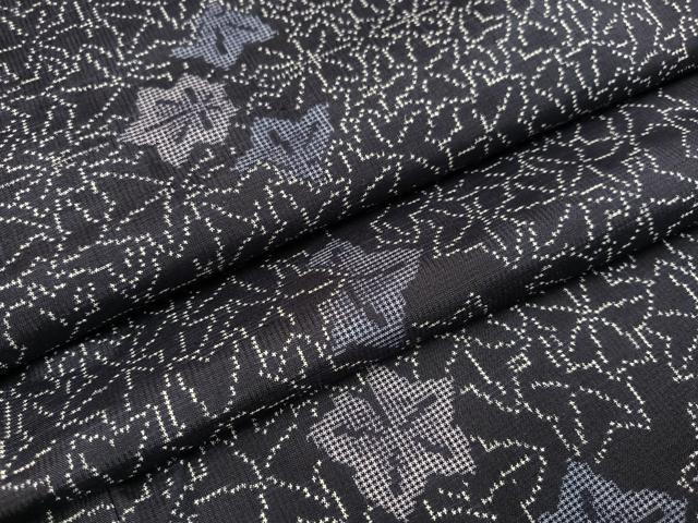 平和屋着物●本場大島紬　一元絣　楓文　正絹　逸品　AAAZ2385ph