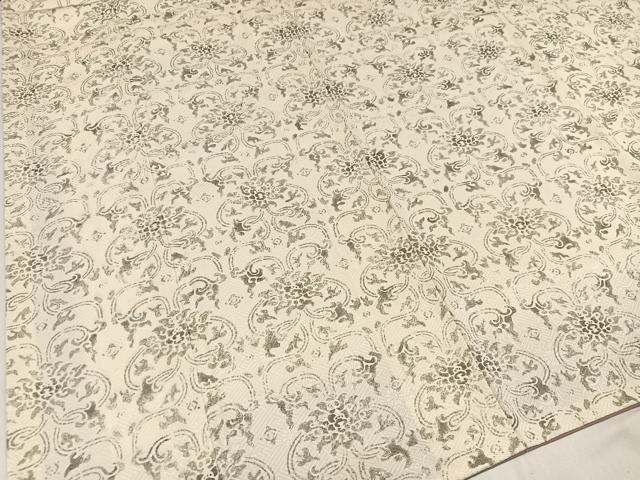 平和屋着物○上質な小紋 木版染め 花唐草文 正絹 逸品 AAAZ2369ph